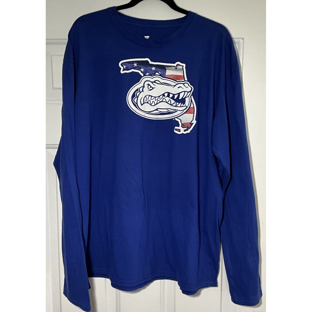 SEC Football Florida Gator Long Sleeve Graphic Blue Shirt Men's 2XL